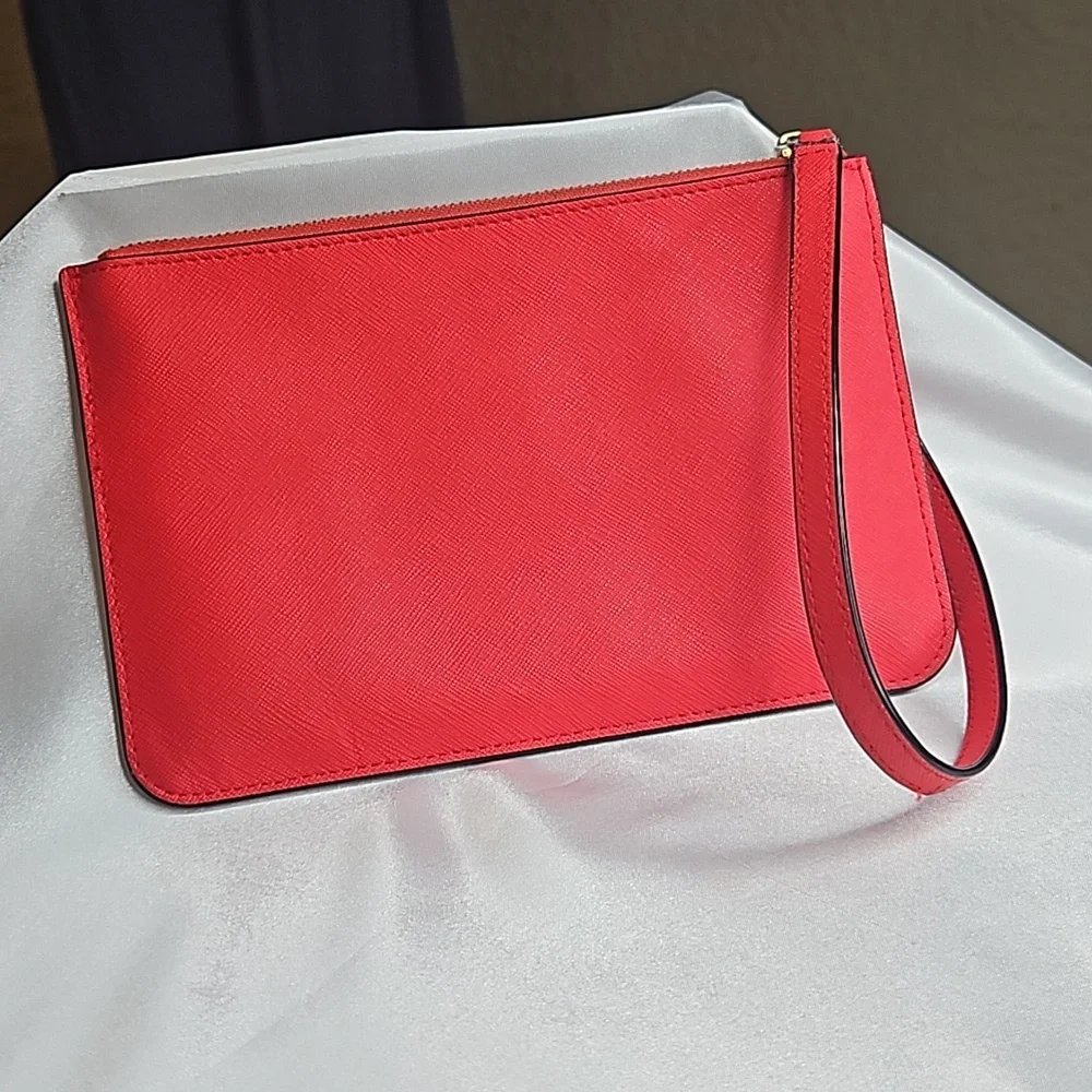kate spade Red Wristlet Gold Zipper - Picture 2 of 8